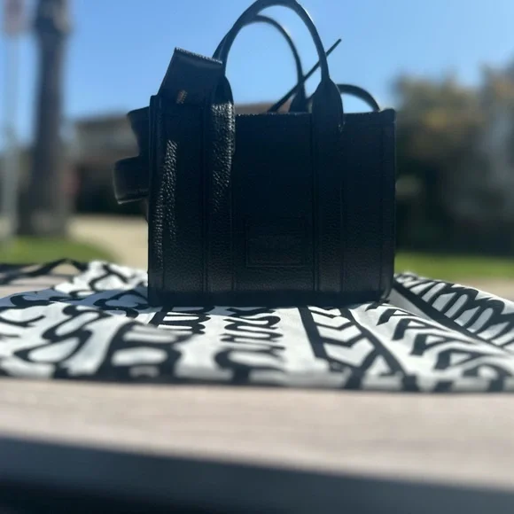 Micro Mini Marc Jacobs Black Leather Tote Bag - Picture 4 of 4